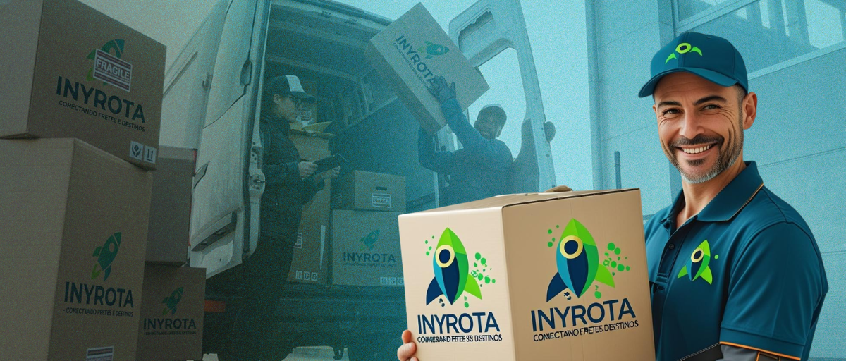 Equipe InyRota realizando coleta de fretes